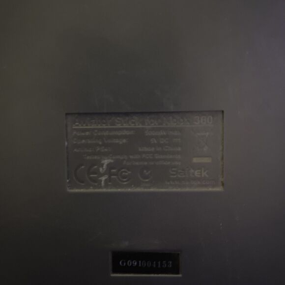 Saitek SN-PS41 XBOX 360 Aviator Flight Stick Joystick Controller AV8R-02 Works - Picture 10 of 11